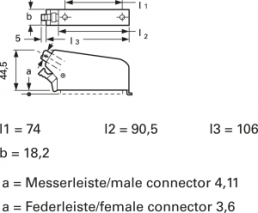 Housing for female/male connector, 1-1393583-4