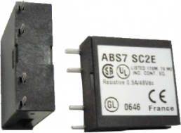 Solid state relay, 24 VDC, 5-48 VDC, 0.5 A, PCB mounting, ABS7SC2E