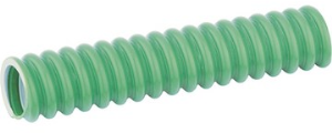 Corrugated hose, inside Ø 40 mm, outside Ø 46.4 mm, BR 105 mm, PVC, green
