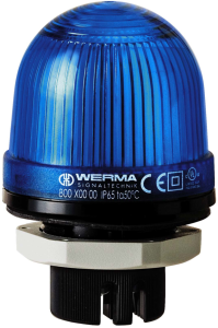 Recessed permanent light, Ø 57 mm, blue, 12-230 V AC/DC, BA15d, IP65