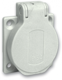 Surface-mounted german schuko-style socket outlet, gray, 16 A/250 V, Germany, IP54, PKS51G