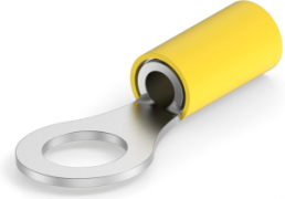 Insulated ring cable lug, 3.0-6.0 mm², AWG 12 to 10, 7.92 mm, M8, yellow