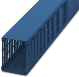 Wiring duct, (L x W x H) 2000 x 80 x 100 mm, Polycarbonate/ABS, blue, 3240602