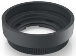 Components, RAFIX FS technology, threaded ring, black, 30.3 mm, Front panel thickness from 1 to 2.5
