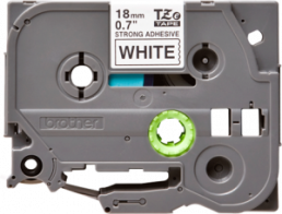 Labelling tape cartridge, 18 mm, tape white, font black, 8 m, TZE-S241