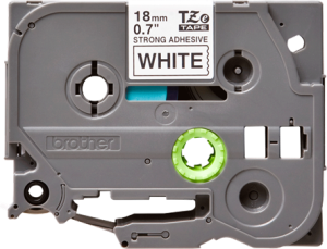 Labelling tape cartridge, 18 mm, tape white, font black, 8 m, TZE-S241