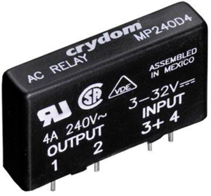 Solid state relay, 3-32 VDC, zero voltage switching, 24-280 VAC, 3 A, PCB mounting, MP240D3