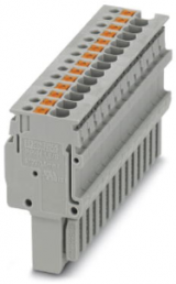 Plug, push-in connection, 0.14-1.5 mm², 14 pole, 17.5 A, 6 kV, gray, 3212633