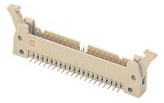 Male connector, 24 pole, pitch 2.54 mm, solder pin, angled, 09185246903