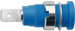 4 mm socket, flat plug connection, mounting Ø 12.2 mm, CAT III, blue, SEB 7080 NI / BL