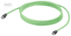 System cable, RJ45 plug, straight to RJ45 plug, straight, Cat 5, SF/UTP, PUR, 0.5 m, green