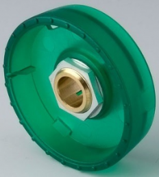 Rotary knob, 8 mm, polycarbonate, green, Ø 41 mm, H 14 mm, B8341085
