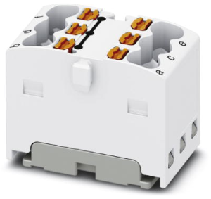 Distribution block, push-in connection, 0.14-2.5 mm², 6 pole, 17.5 A, 6 kV, white, 3002778