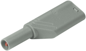 4 mm plug, screw connection, 0.5-1.5 mm², CAT II, gray, LAS S WS GR