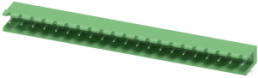 Pin header, 21 pole, pitch 5 mm, angled, green, 1754818
