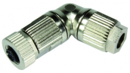 Socket, M12, 5 pole, crimp connection, screw locking, angled, 21038224505
