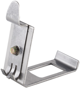 Keystone holder, silver, for DIN rail, BS08-10021