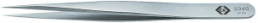 ESD precision tweezers, uninsulated, antimagnetic, stainless steel, 110 mm, T2340