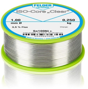 Solder wire, lead-free, Sn100Ni+, Ø 1 mm, 250 g