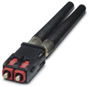SCRJ plug, PCF, multimode, copper alloy, black, 1654866