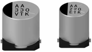 Electrolytic capacitor, 220 µF, 10 V (DC), ±20 %, SMD, Ø 6 mm