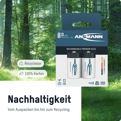 5035362 Ansmann Round Cell Batteries, 9V Block Batteries Image 5