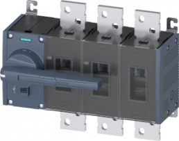 Load-break switch, 3 pole, 1250 A, 1000 V, (W x H x D) 382 x 310 x 212.5 mm, screw mounting, 3KD5232-0RE10-0