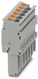 Plug, push-in connection, 0.14-4.0 mm², 6 pole, 24 A, 6 kV, gray, 3209918