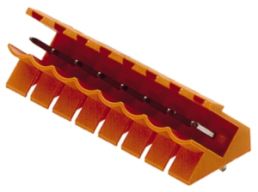 Pin header, 12 pole, pitch 5.08 mm, straight, orange, 1603160000