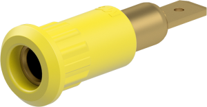 4 mm socket, plug-in connection, mounting Ø 8.2 mm, yellow, 64.3010-24