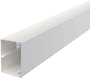 Cable duct, (L x W x H) 2000 x 60 x 40 mm, PVC, pure white, 6191134
