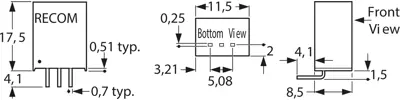 R-78HB5.0-0.5L RECOM DC/DC Converters Image 2