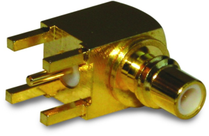 SMC socket 50 Ω, solder connection, angled, 152123