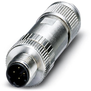 Plug, M12, 4 pole, IDC connection, screw locking, straight, 1543223