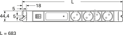 03.318.009.6 Knürr Power Outlet Strips and Cable Drums Image 2