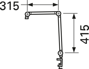 Screw clamp tripod, Distelkamp LDS 10 for LDA 4