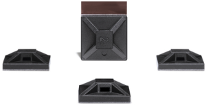 Mounting base, max. bundle Ø 4.7 mm, polyamide, black, self-adhesive, (L x W x H) 38 x 38 x 6.4 mm