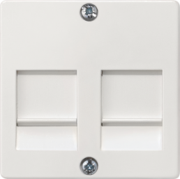 Cover plate with title block for Modular jacks, titan white, 5TG2056