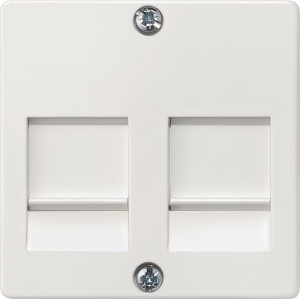 Cover plate with title block, titan white, for Modular jacks, 5TG2056