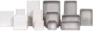 Polycarbonate enclosure, (L x W x H) 280 x 190 x 130 mm, gray (RAL 7035), IP67, 53110103