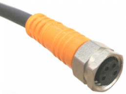 Sensor actuator cable, M8-cable socket, straight to open end, 4 pole, 3 m, black, 16054