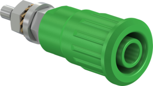 4 mm socket, screw connection, mounting Ø 12.2 mm, CAT III, green, 49.7092-25