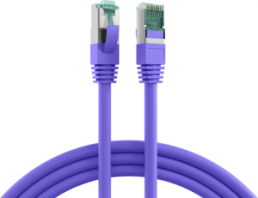 Patch cable, RJ45 plug, straight to RJ45 plug, straight, Cat 6A, S/FTP, LSZH, 5 m, purple