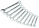 Open-end ratchet wrench kit, 10-part with holder, 7-16 mm, 723 g, Chromium-Vanadium steel, AV07020