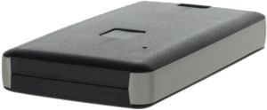 ABS remote control enclosure, (L x W x H) 71.5 x 39.3 x 11.5 mm, light gray/black (RAL 9004), 13121.23