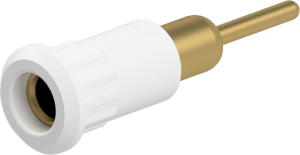 4 mm socket, round plug connection, mounting Ø 8.2 mm, white, 64.3012-29
