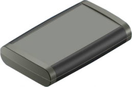 Magnesium handheld enclosure, (L x W x H) 125 x 87 x 23.5 mm, gray/black (RAL 9004), MTG01-BK.34
