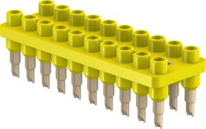 4.5 mm socket header, solder connection, yellow, 63.9358-24