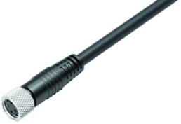 Sensor actuator cable, M8-cable socket, straight to open end, 4 pole, 5 m, PUR, black, 4 A, 77 3506 0000 50004 0500
