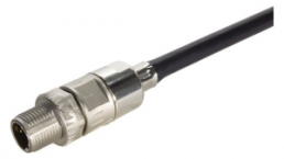 Plug, M12, 4 pole, crimp connection, screw locking, straight, 21038811407